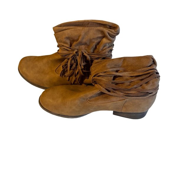 Mudd brown ankle fringe size 10 M boots - Picture 2 of 8